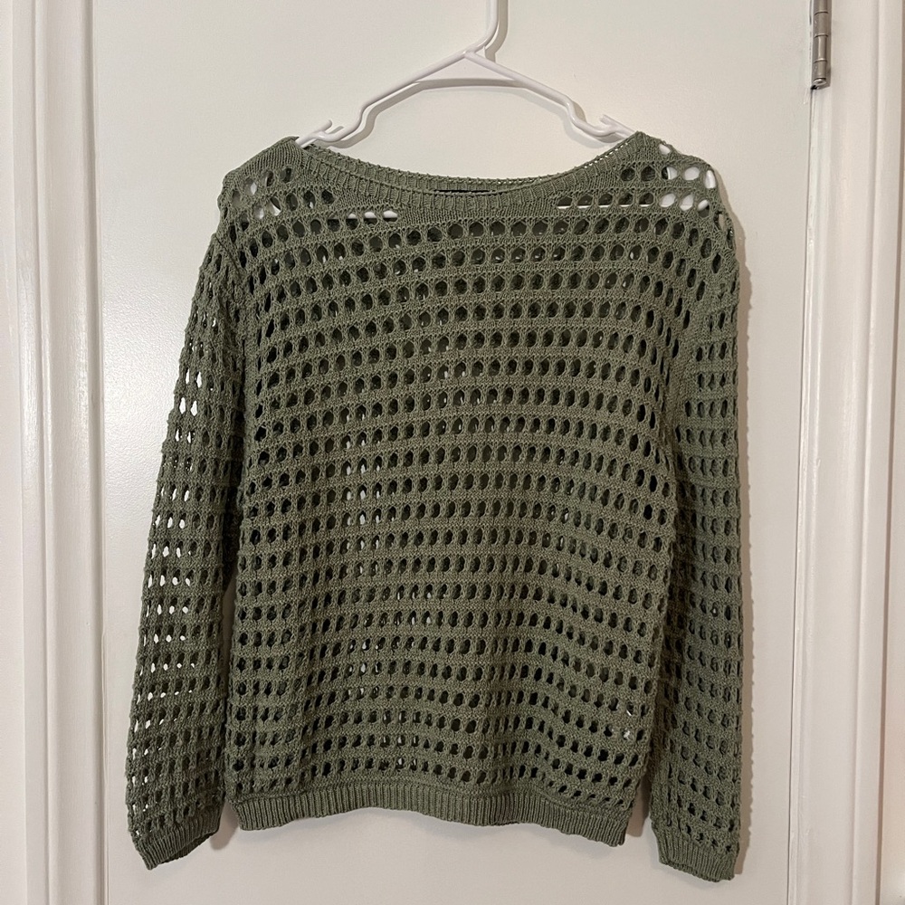 Crocheted Green Sweater